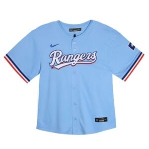Nike Texas Rangers Toddler Light Blue Alt 1. Limited Jersey - 24M